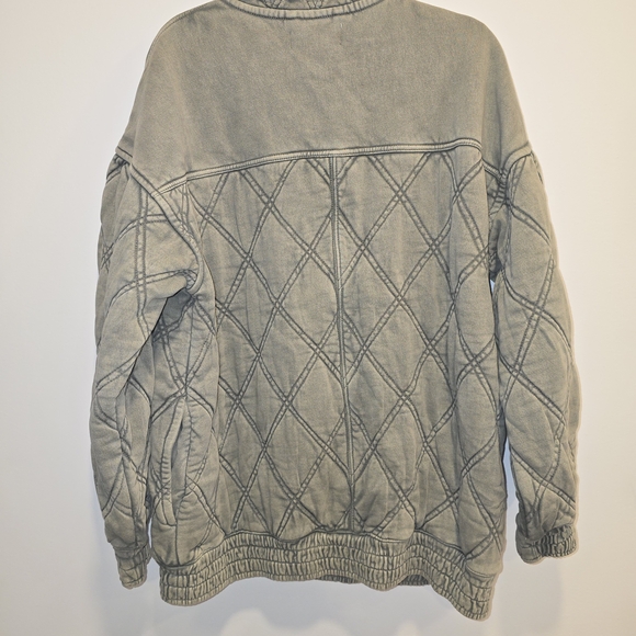 Free People Quilted Puffer Jacket in Olive Size M Nwot - Picture 9 of 12